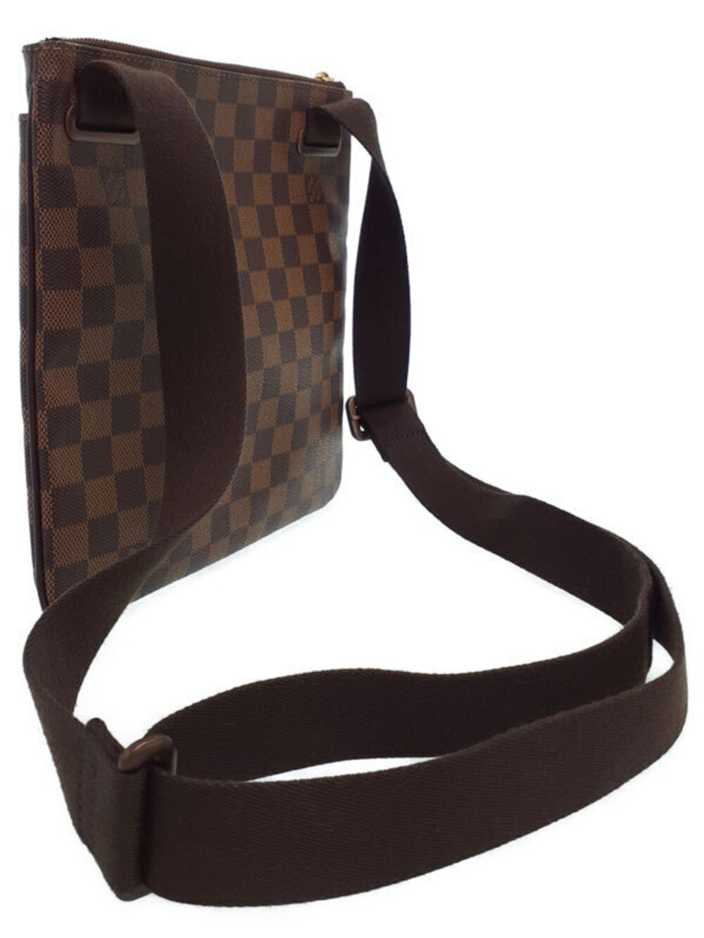 Louis Vuitton Plat Bag Shoulder Damier Pochette Brooklyn Brown
